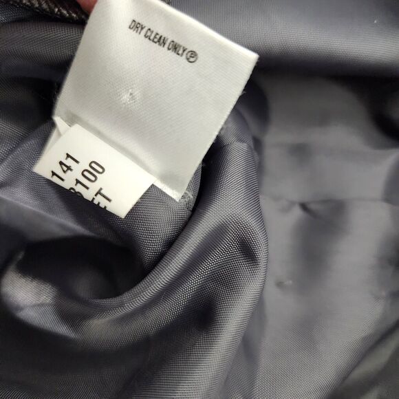 Calvin Klein Womens Blazer Jacket Size 14 1 Button Gray Lined Polyester Rayon - Picture 10 of 12